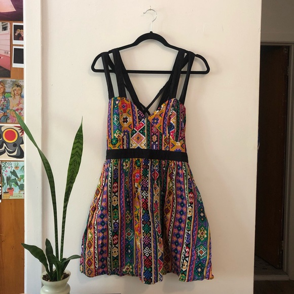 ASOS Rainbow summer dress size 10 - Picture 1 of 8